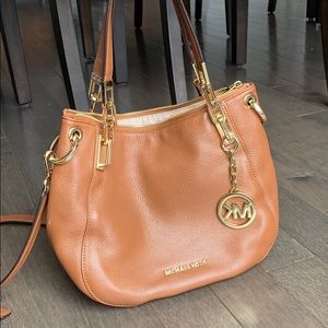 Michael Kors handbag camel tan and gold crossbody